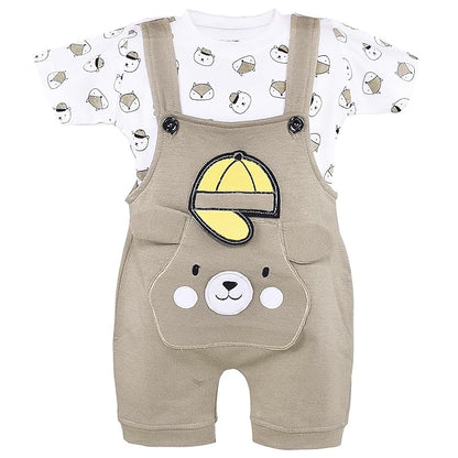 Boys  Summer Printed Dungaree Set