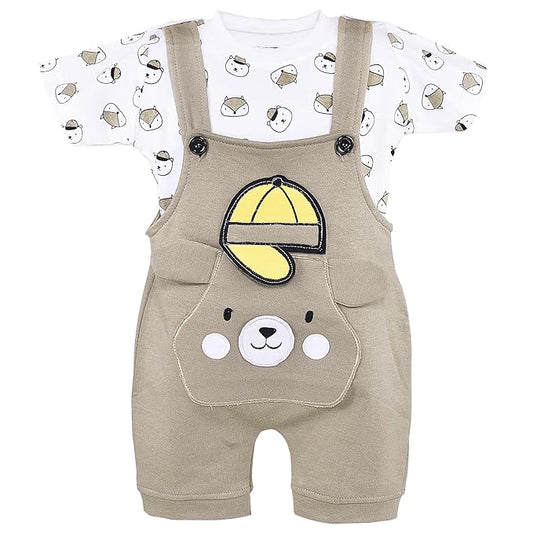 Boys  Summer Printed Dungaree Set