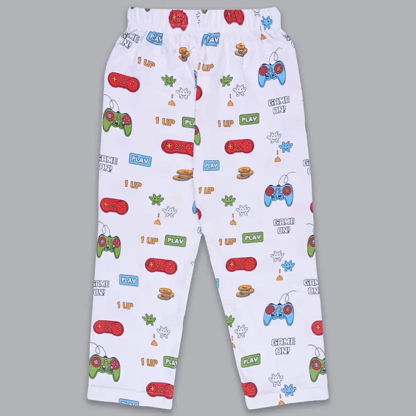 Boys Cartoon Printed Night suit Set ndp80wht
