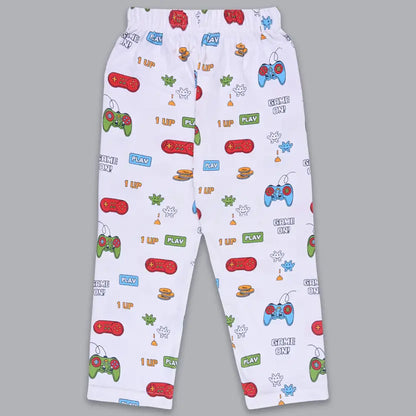 Boys Cartoon Printed Night suit Set ndp80wht