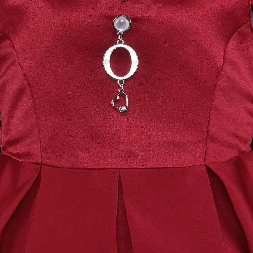 Girls Midi/Knee Length Party Dress stn738mrn