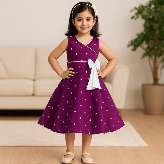 Girls Midi/Knee Length Casual Dress ctn054wn