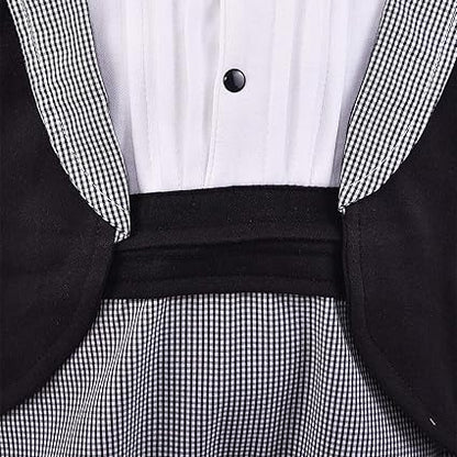 Boys Attached Coat Rompers with Bow Tie
