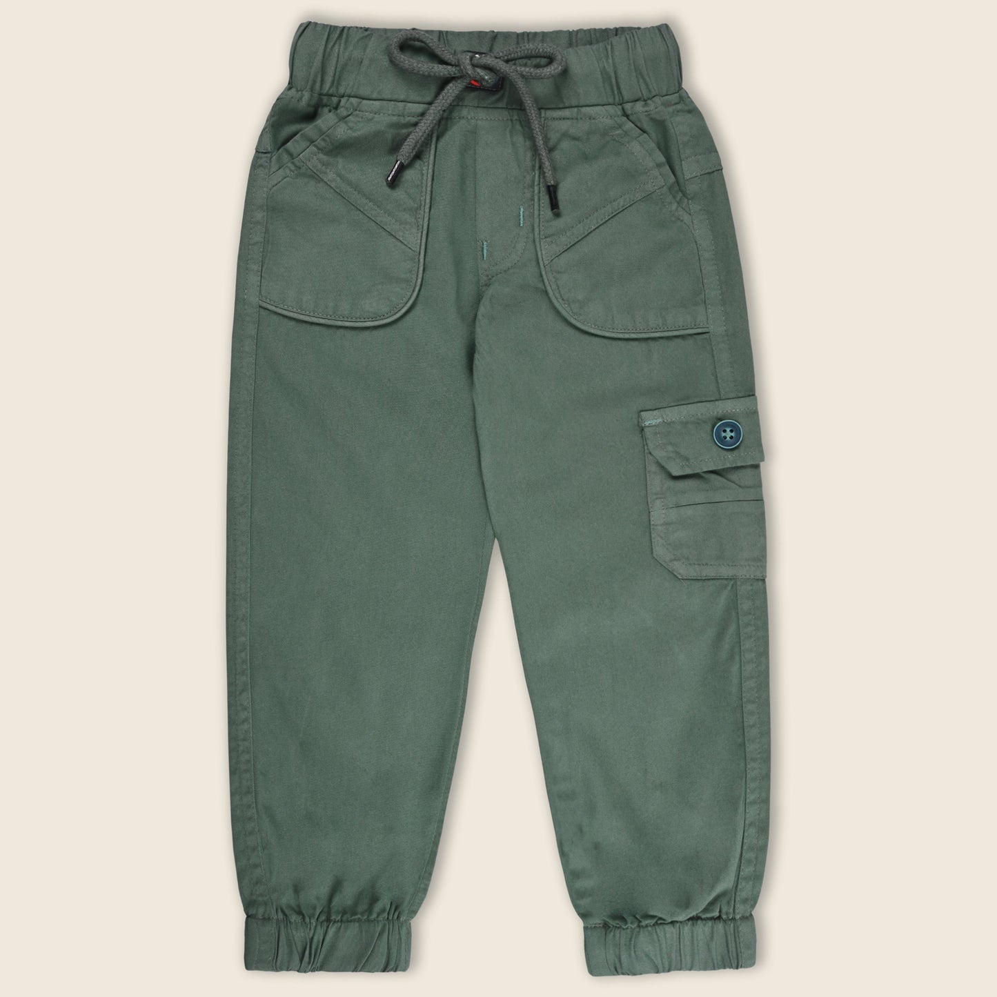 Boys Cargo Cotton Elastic Trouser