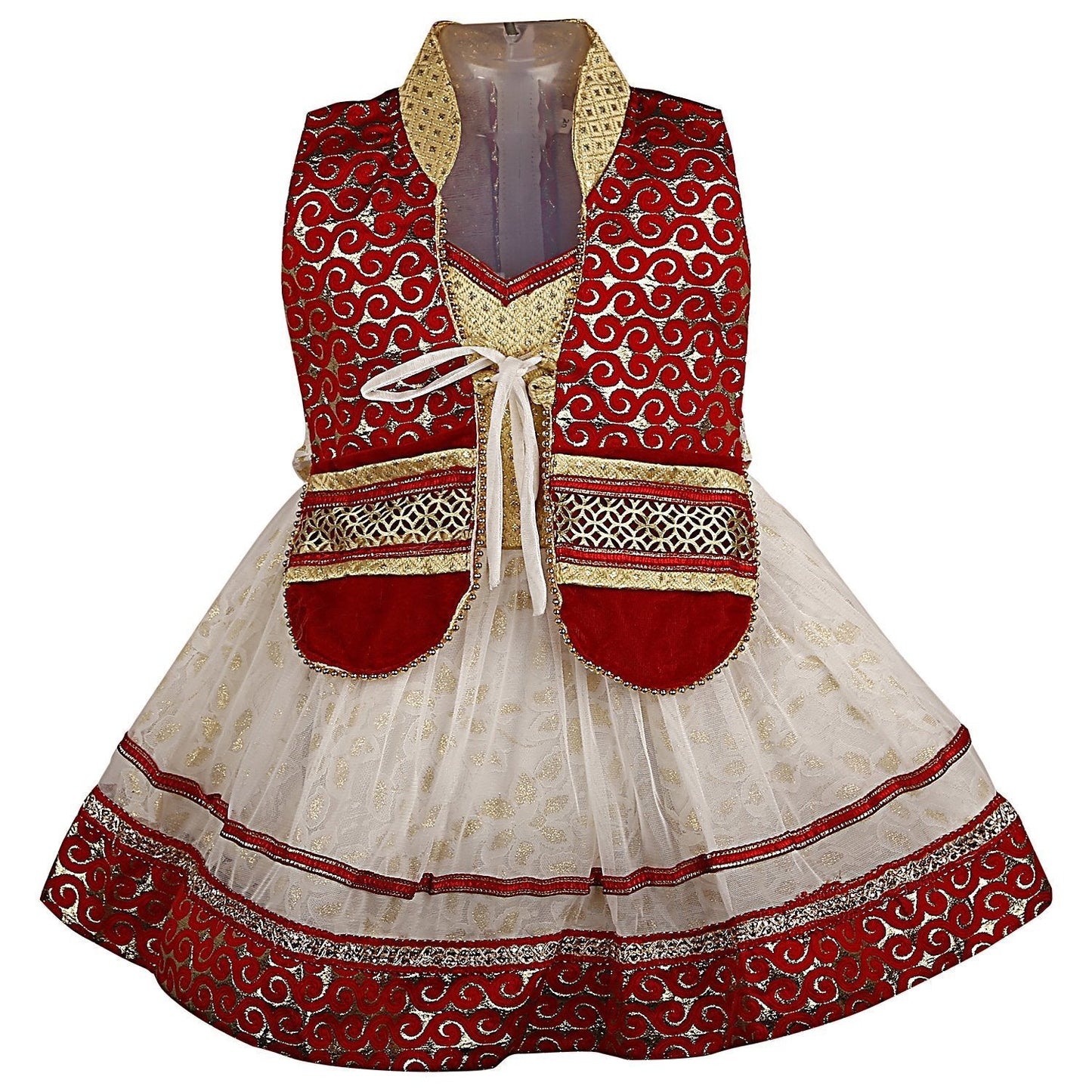 Baby Girls Party Wear Frock Dress Fr806rnw -   Dresses