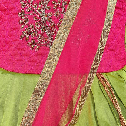 Girls Embroidered Ethnic Half saree dress Fe3133
