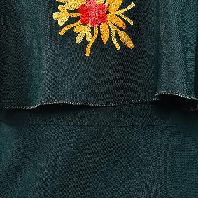 Girls Embroidered A-line Strap Neck dress - Wish Karo - photo 4