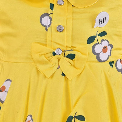 Girls cotton Floral Printed Summer Dress