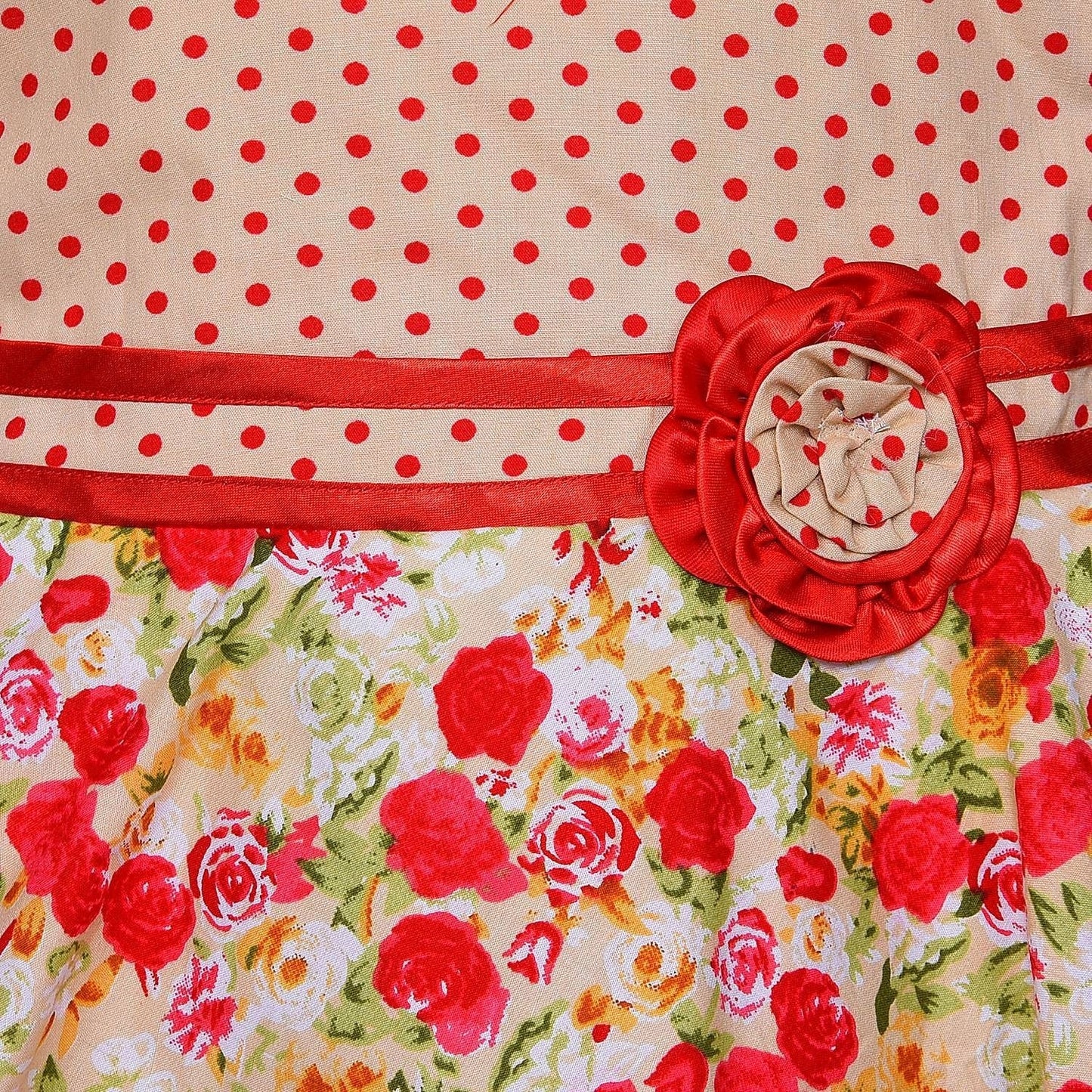Girls Cotton Floral Print Summer Dress