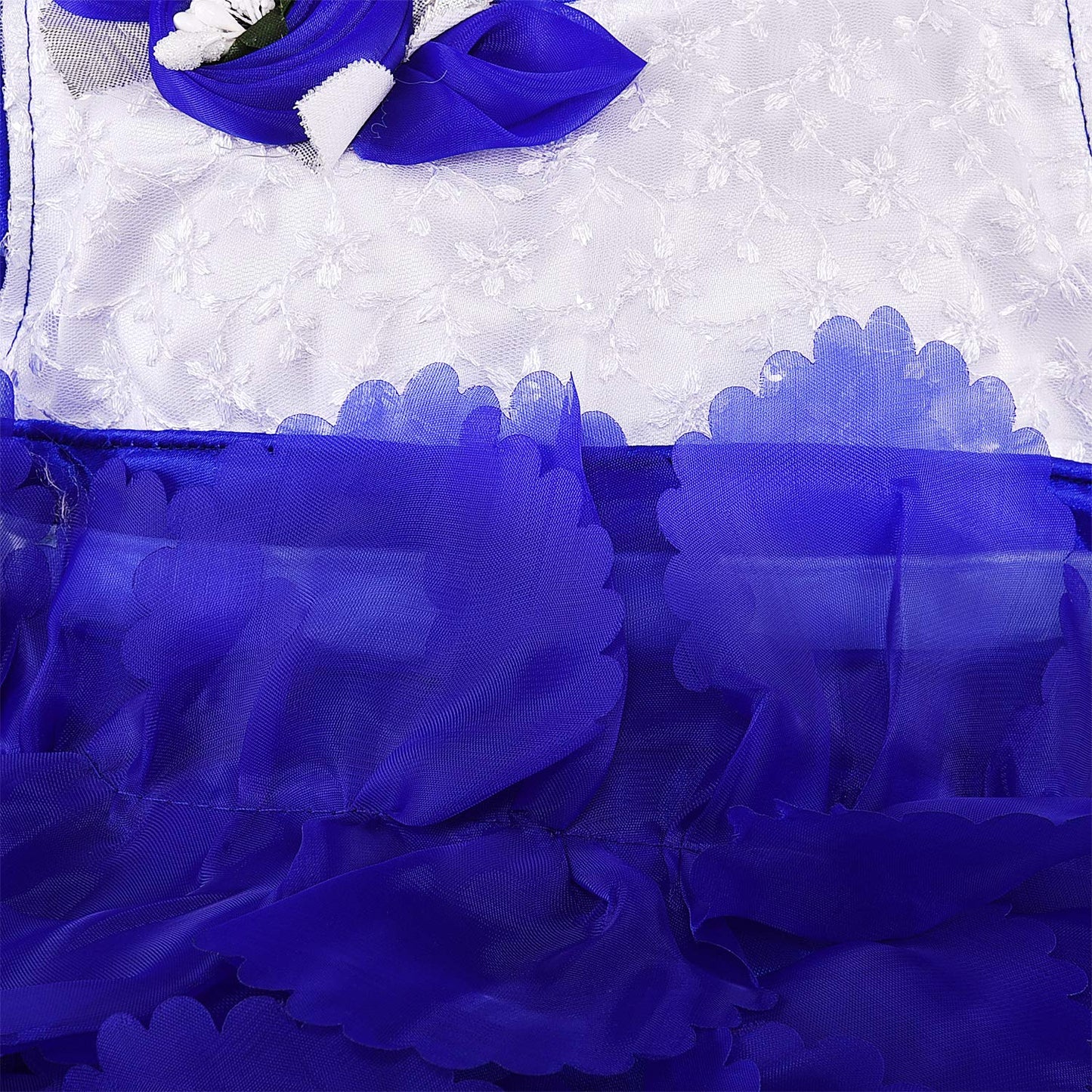 Baby Girls Frock Dress-fe2753blu -  Party Wear - frocks Party Wear - baby dress