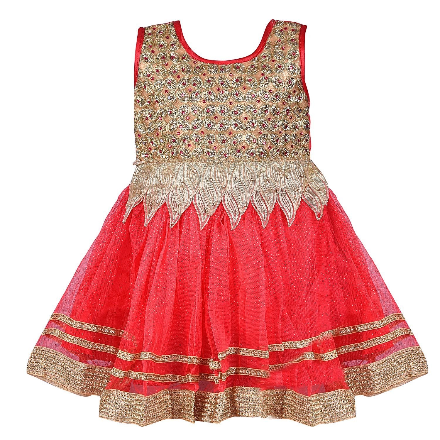 Party wear Baby Girls Frock Dress fr1522rd -  Wish Karo Dresses