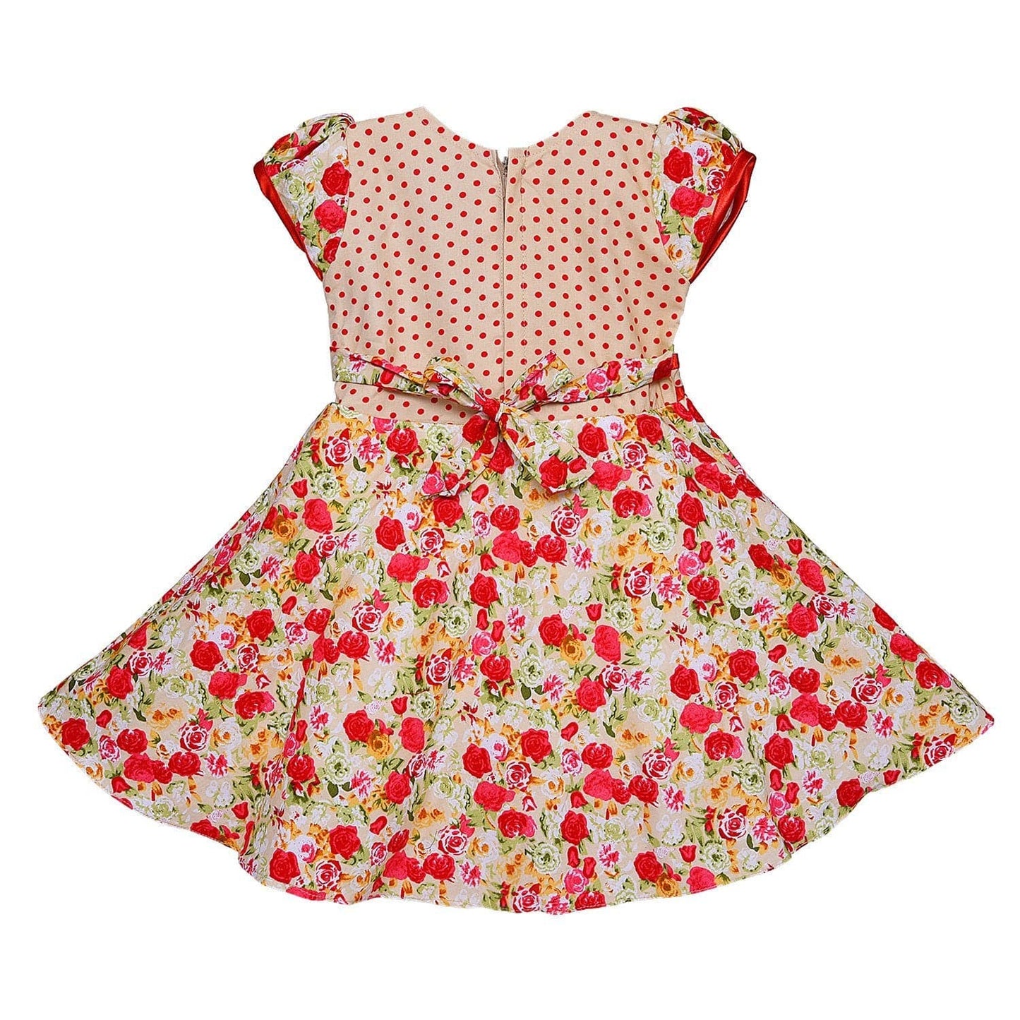 Girls Cotton Floral Print Summer Dress
