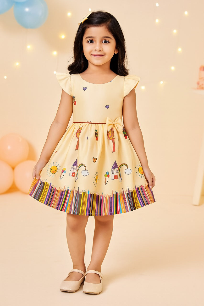 Baby Girls Casual Wear Frock Dress at Wholesale Price