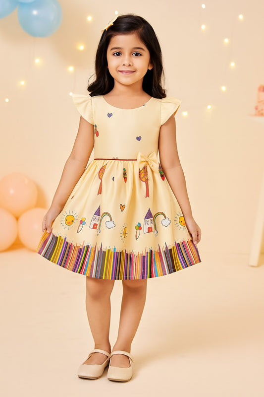Baby Girls Casual Wear Frock Dress at Wholesale Price