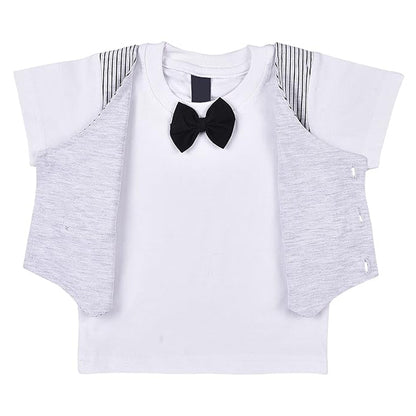 Baby Boys Cotton Striped T-shirt and Shorts Clothing Set