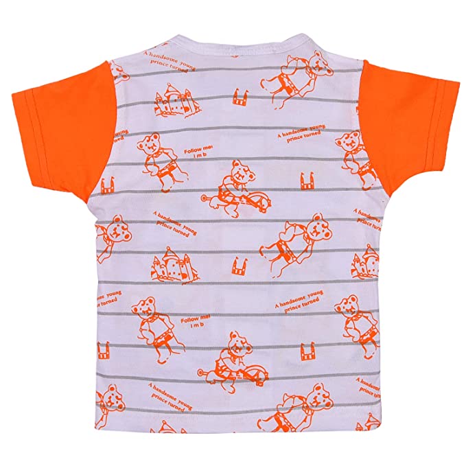 Unisex Cotton Animal Print T-Shirt and Short Set for Baby Boys - Baby Girls (Bt10org)