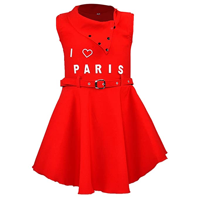 Girls' Knee Length Dress- (CSL234rd)