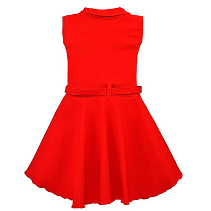 Girls' Knee Length Dress- (CSL234rd)