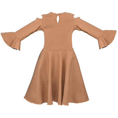 Girls' Knee Length Dress- (CSL237bge)