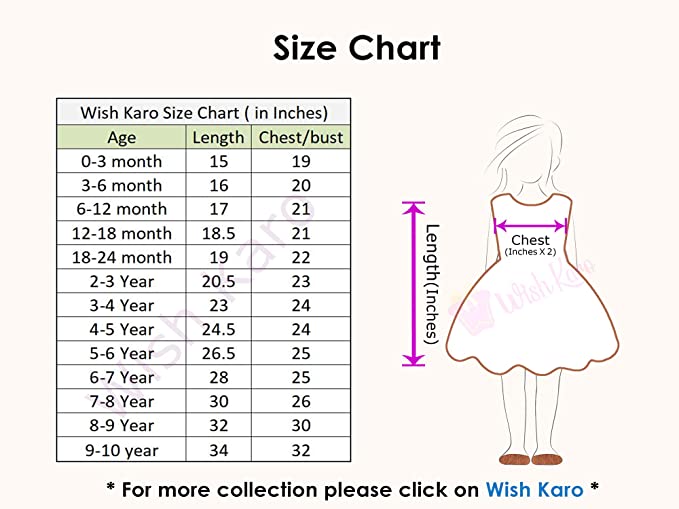 Girls' Knee Length Dress- (CSL237bge)