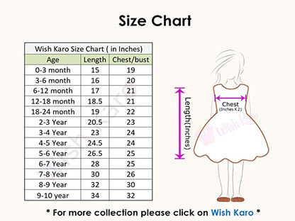 Girls' Knee Length Dress- (CSL237grn)