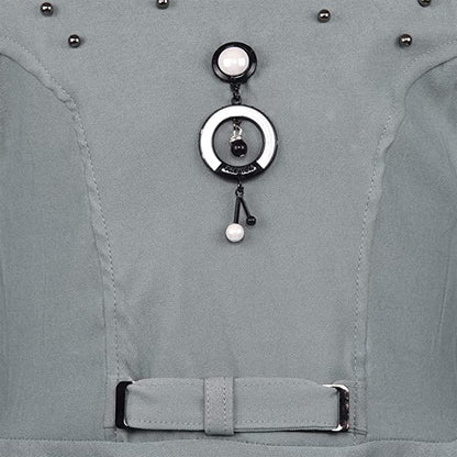 Girls' Knee Length Dress - (CSL237gry)