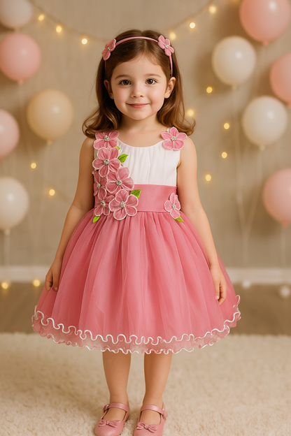 Girls Knee Length A-Line Frock Dress - Wish Karo - photo 7