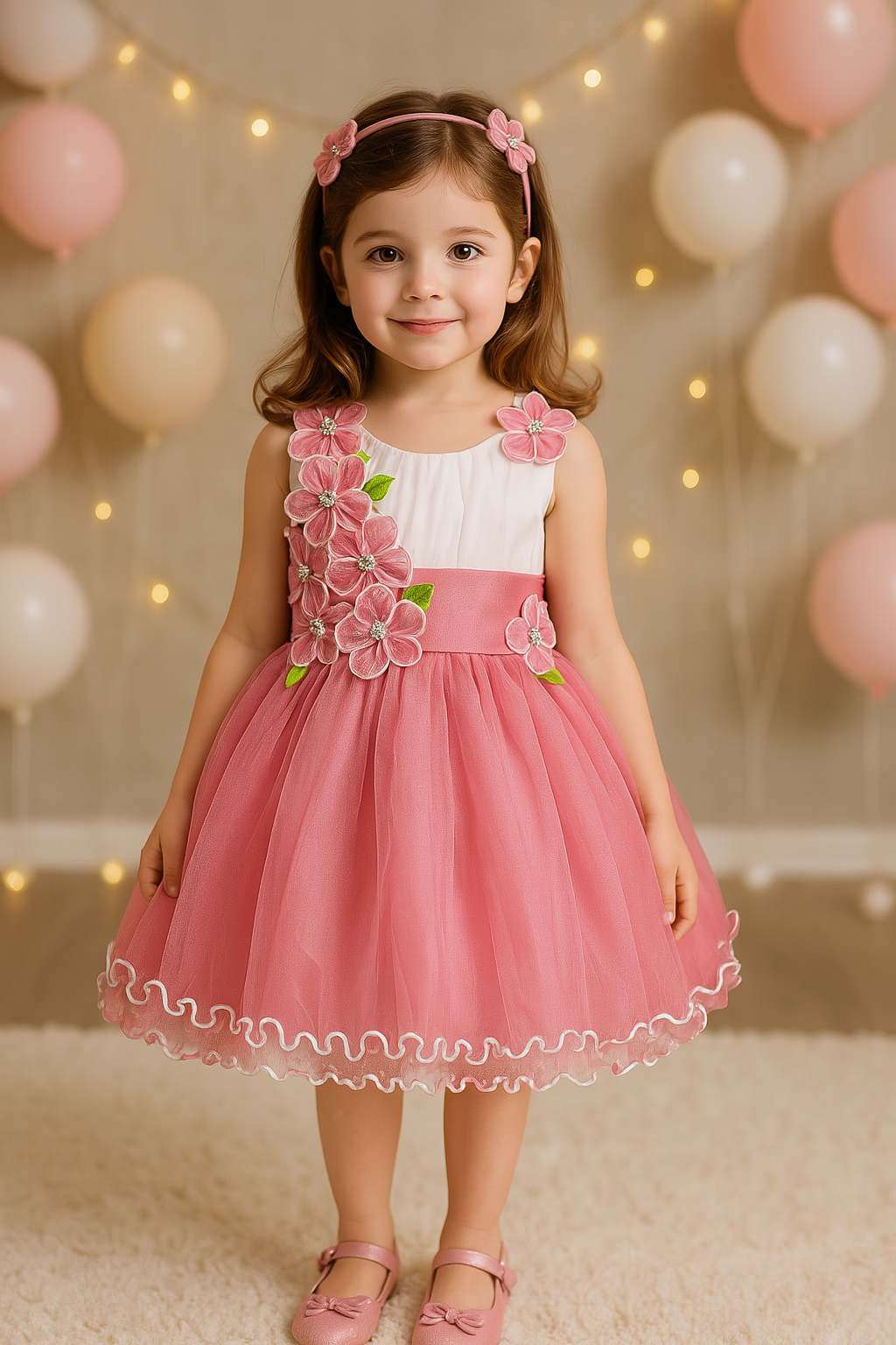 Girls Knee Length A-Line Frock Dress - Wish Karo - photo 1