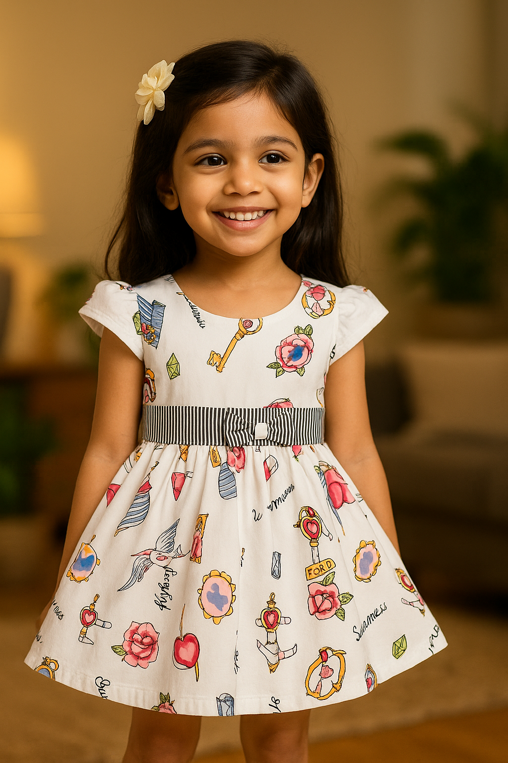 Baby Girls Midi/Knee Length Casual Dress ctn509pnk