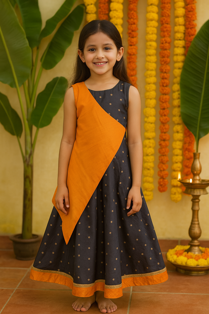 Girls Party Wear Long Dress Birthday Gown for Girls LF154y