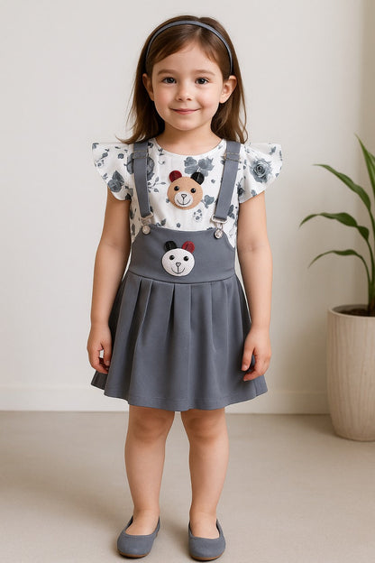 Baby Girls Casual Top and Dungaree Dress For Girls - Wish Karo - photo 2