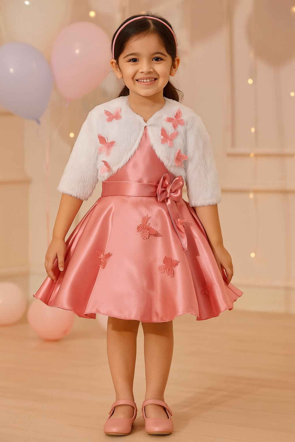 Girls A-line Embellished Party wear