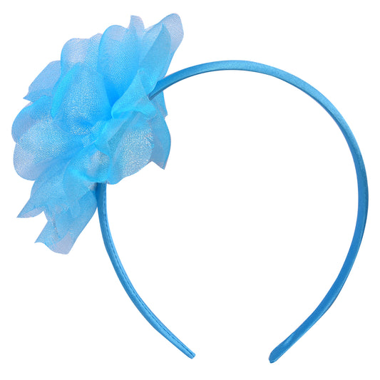Baby Girls fluffy hairband Blue