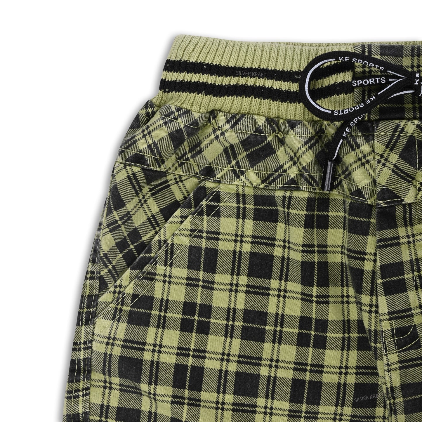 Short For Boys Casual Checkered Cotton Blend js68