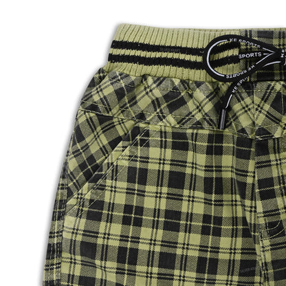 Short For Boys Casual Checkered Cotton Blend js68