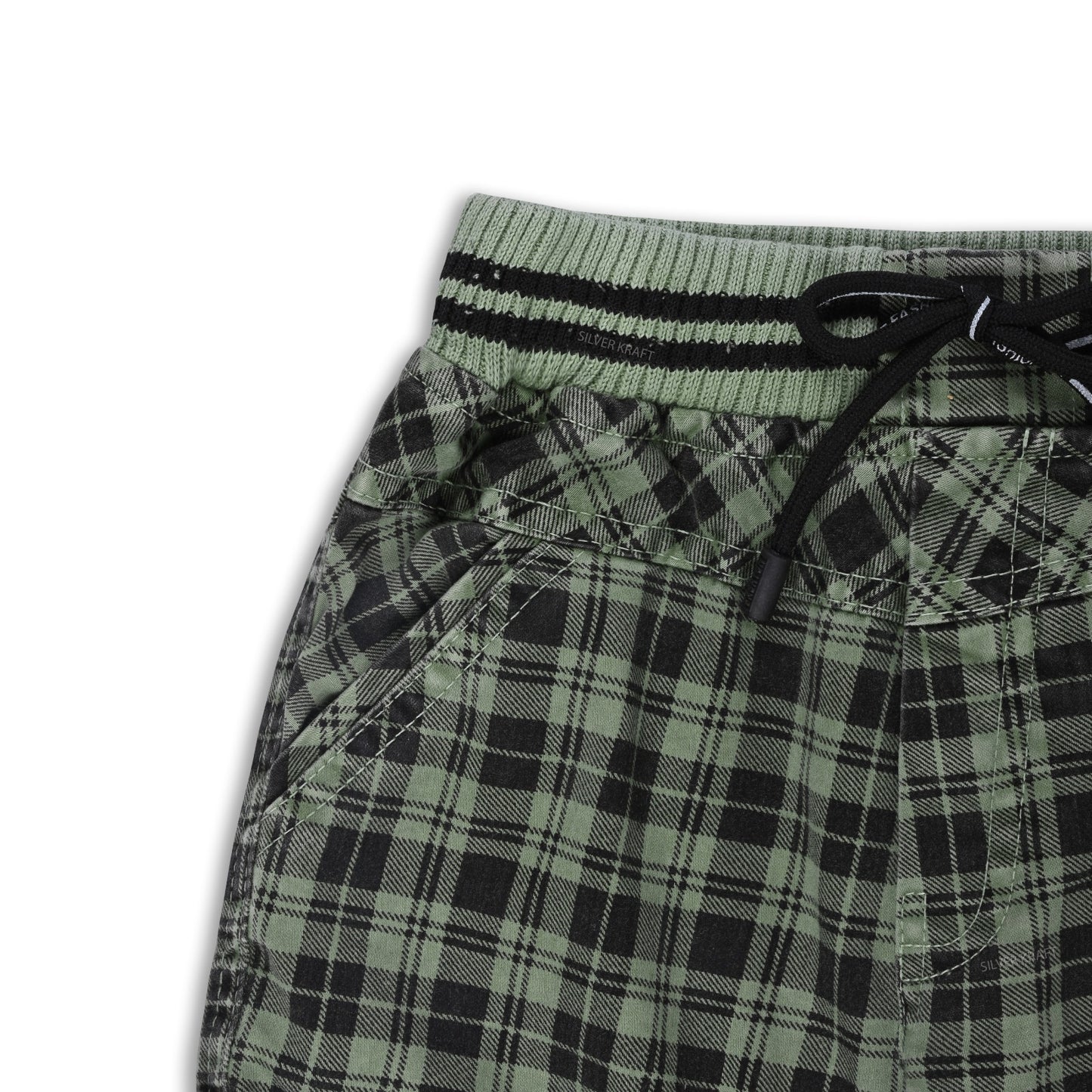 Short For Boys Casual Checkered Cotton Blend js68