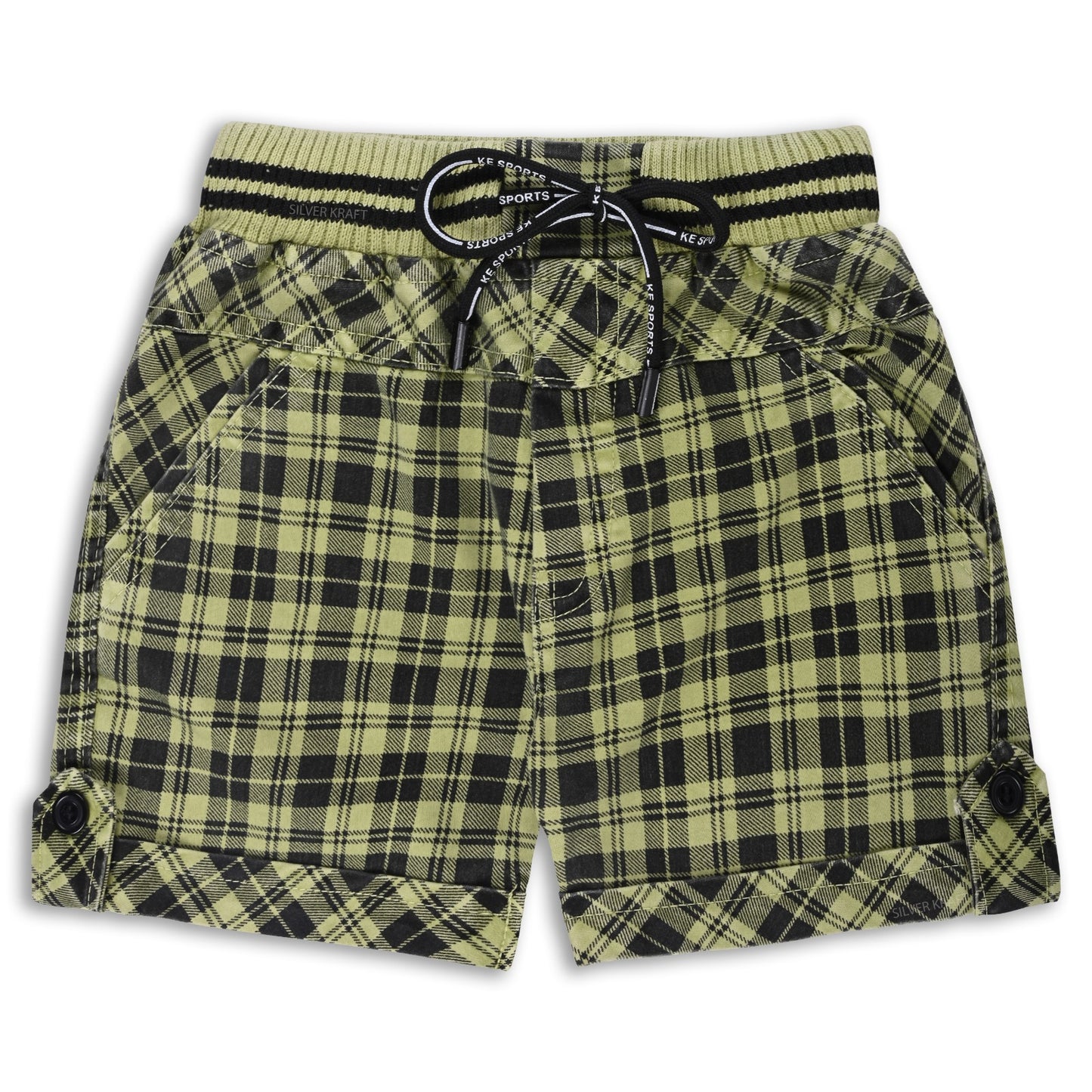 Short For Boys Casual Checkered Cotton Blend js68