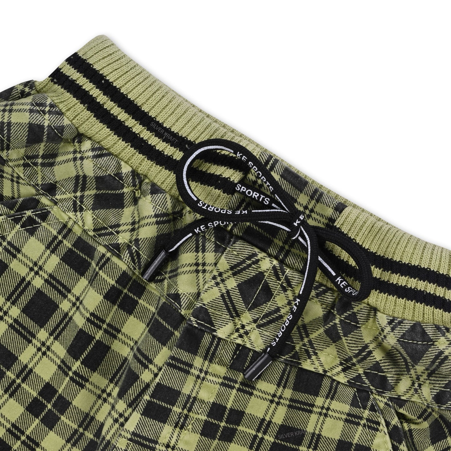 Short For Boys Casual Checkered Cotton Blend js68