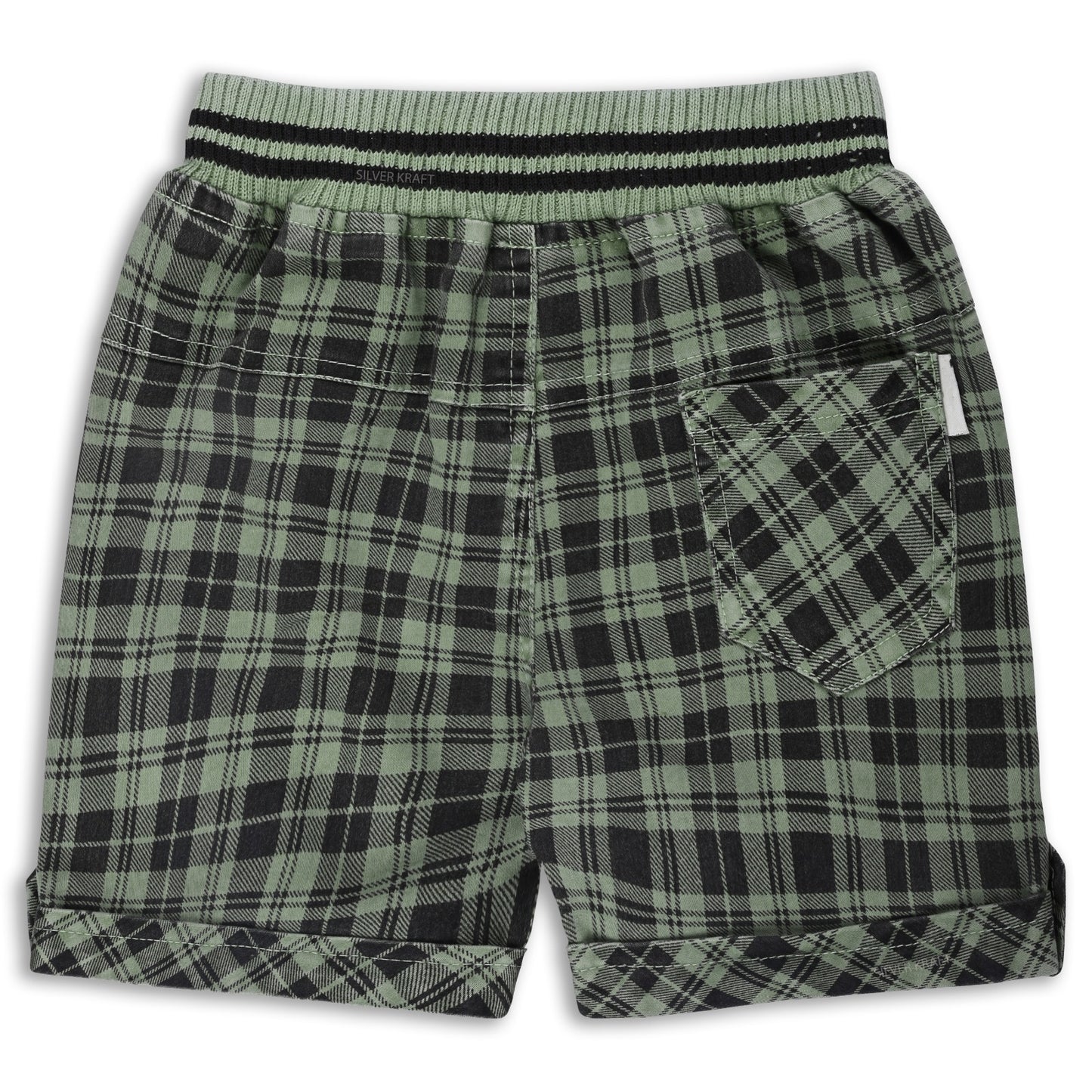 Short For Boys Casual Checkered Cotton Blend js68