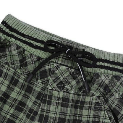 Short For Boys Casual Checkered Cotton Blend js68