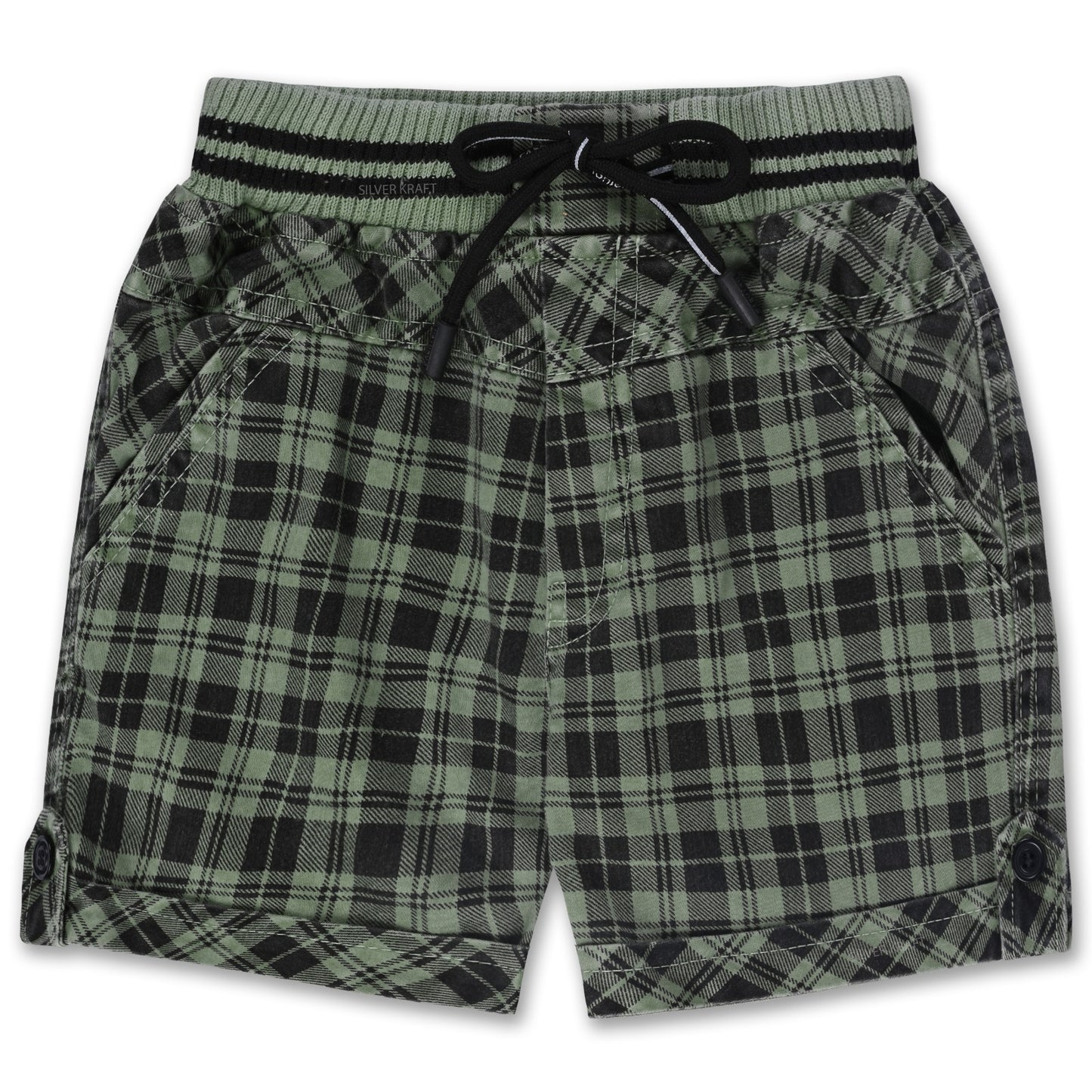 Short For Boys Casual Checkered Cotton Blend js68