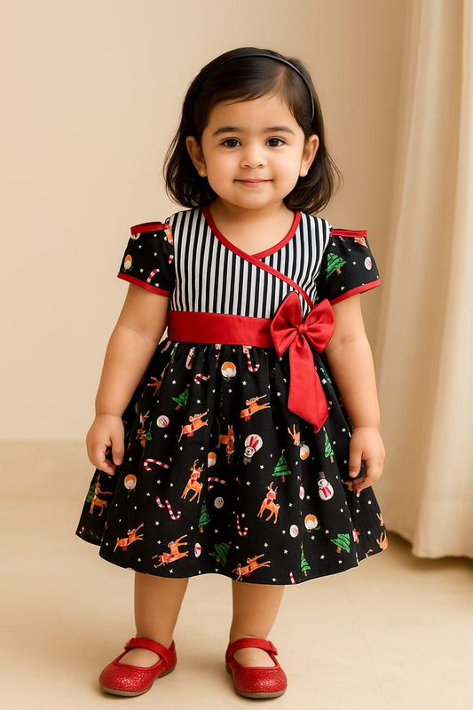 Girls Midi/Knee Length Casual Dress  ctn285blk