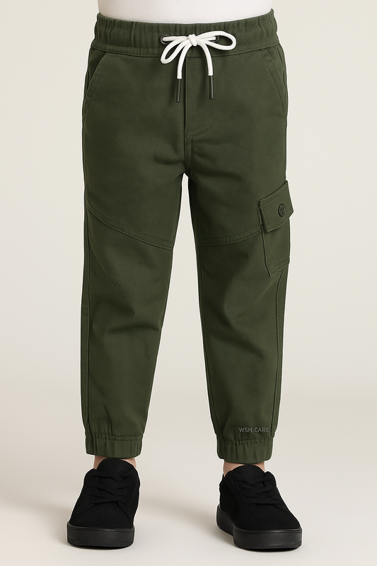 Boys Cargo Cotton Elastic Trouser