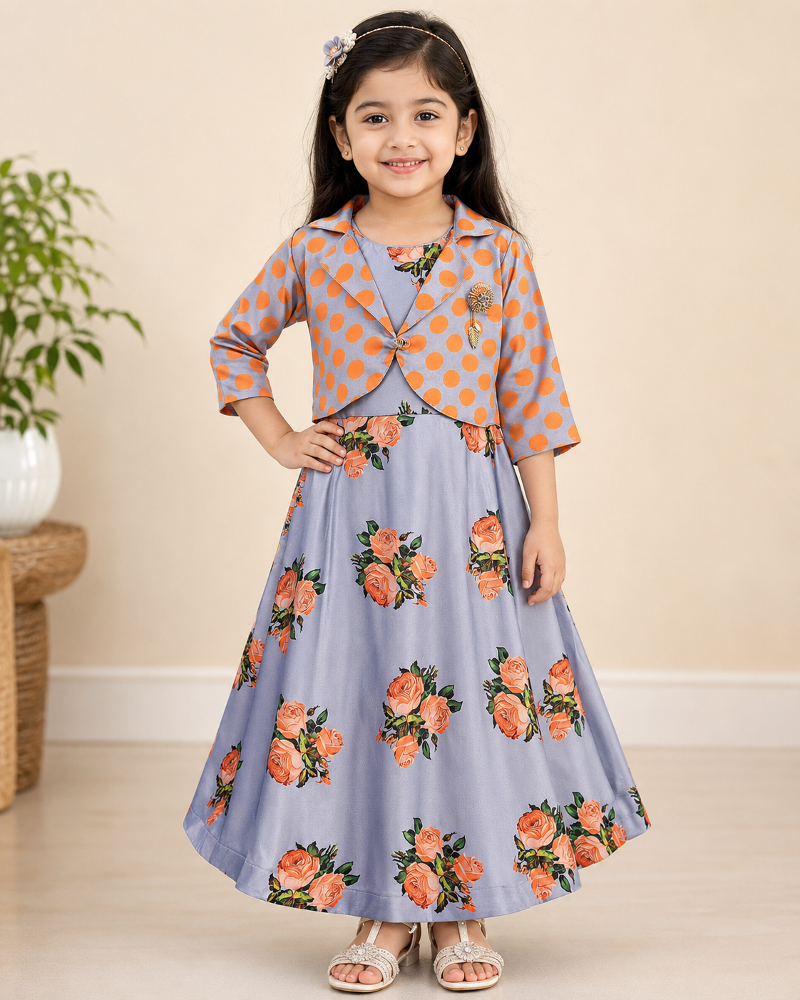 Girls Maxi/Full Length Casual Dress LF174y