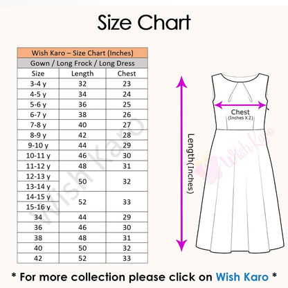 Baby Girls Partywear Dress Long Frocks For Girls (LF205pch)