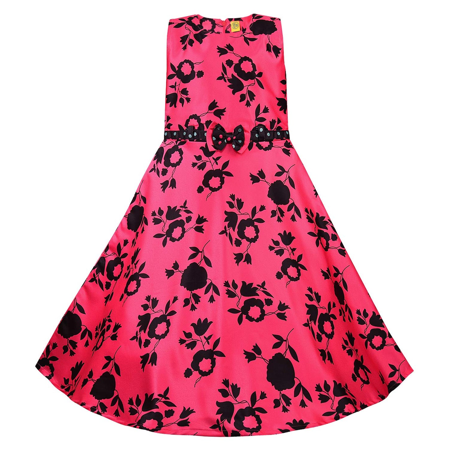 Girls Long Gown Dress with Jacket-(LF216pnk)
