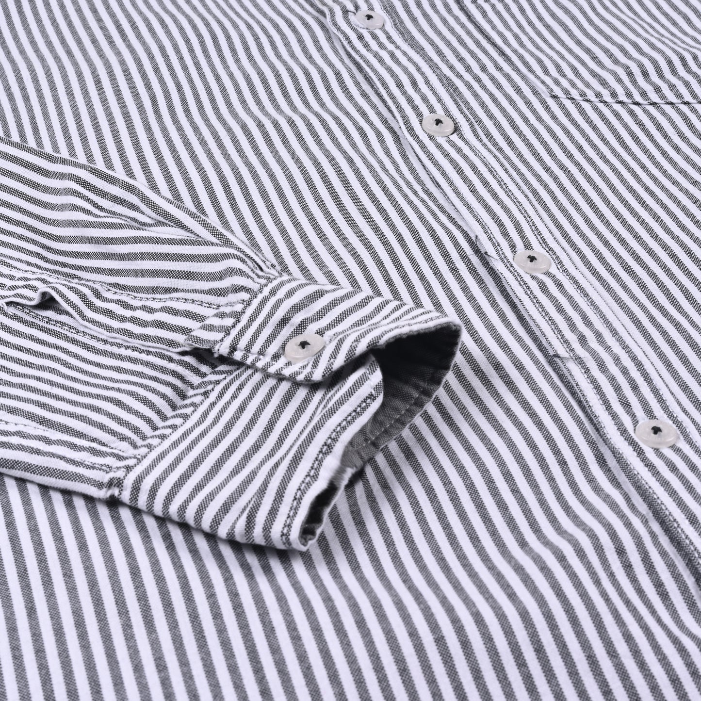 Men’s Cotton Blend Striped Shirt with Full Sleeves