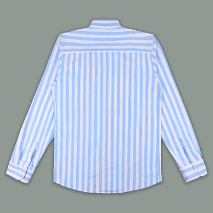 Men’s Cotton Blend Striped Shirt with Full Sleeves