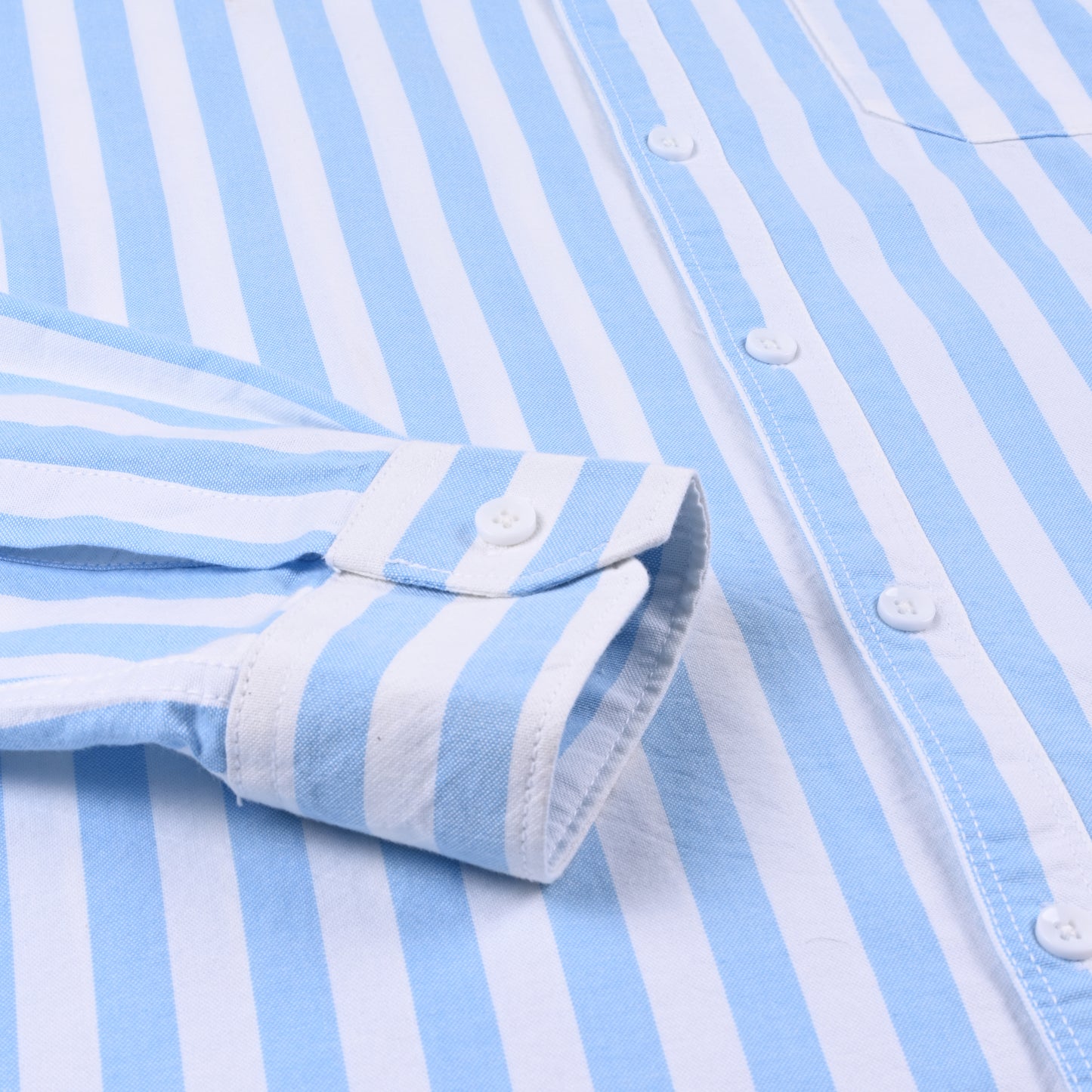 Men’s Cotton Blend Striped Shirt with Full Sleeves