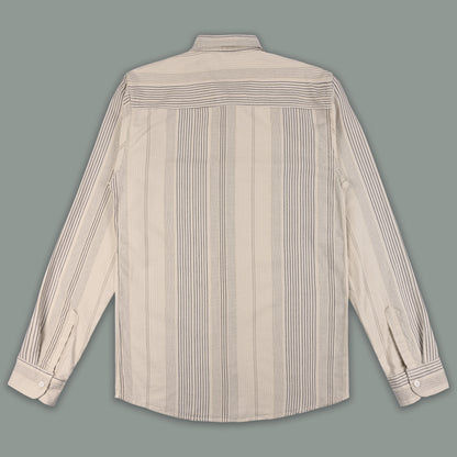 Men’s Cotton Blend Striped Shirt with Full Sleeve